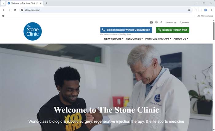 The Stone Clinic website